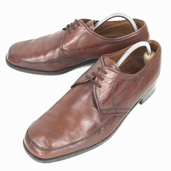スイス名門★バリー/BALLY★本革/Uチップ【29.0/茶】シボ加工/ドレスシューズ/ビジネス◆i-177