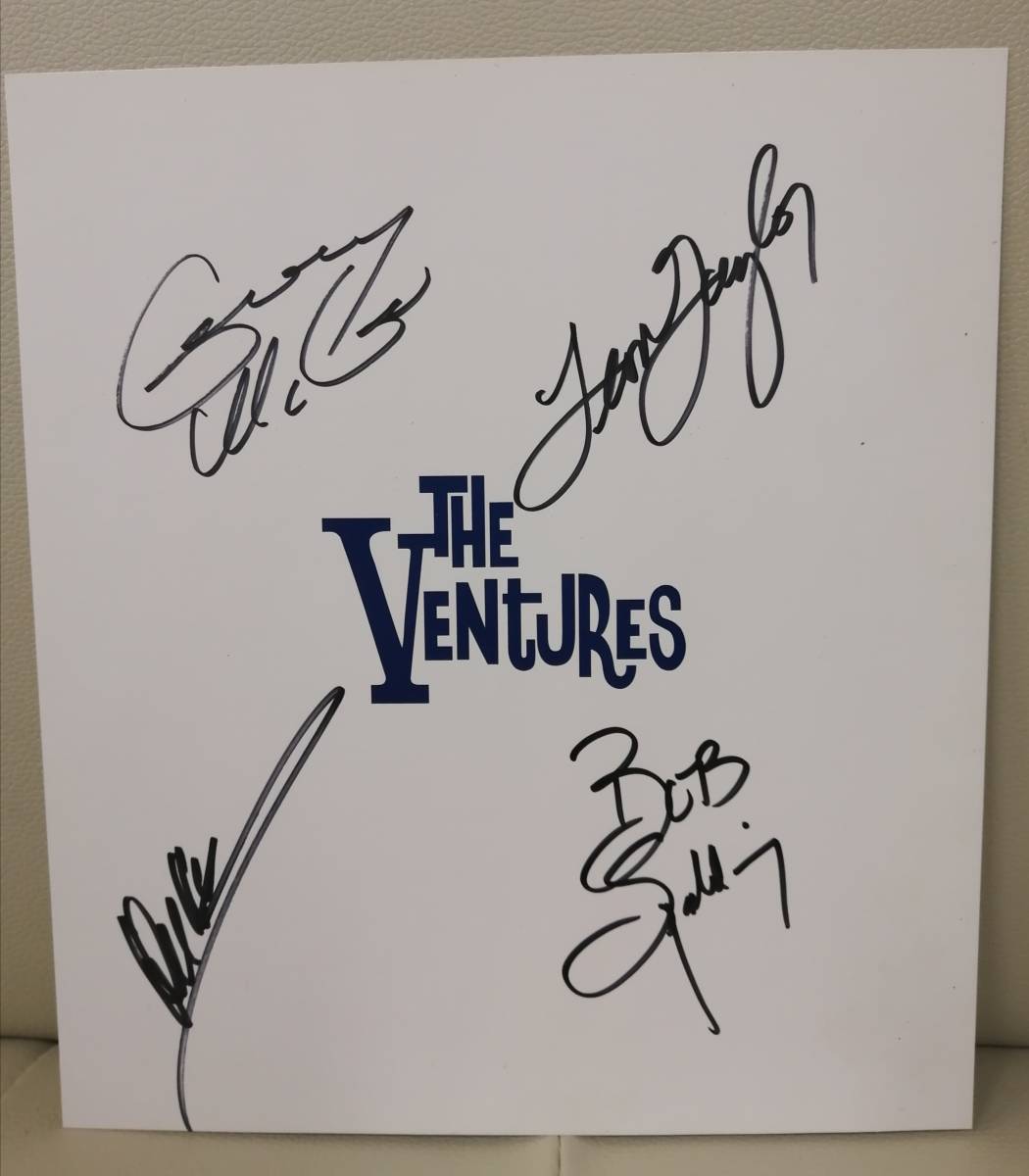 The Ventures ベンチャーズ 直筆サイン色紙 1976頃 4枚セット 直筆