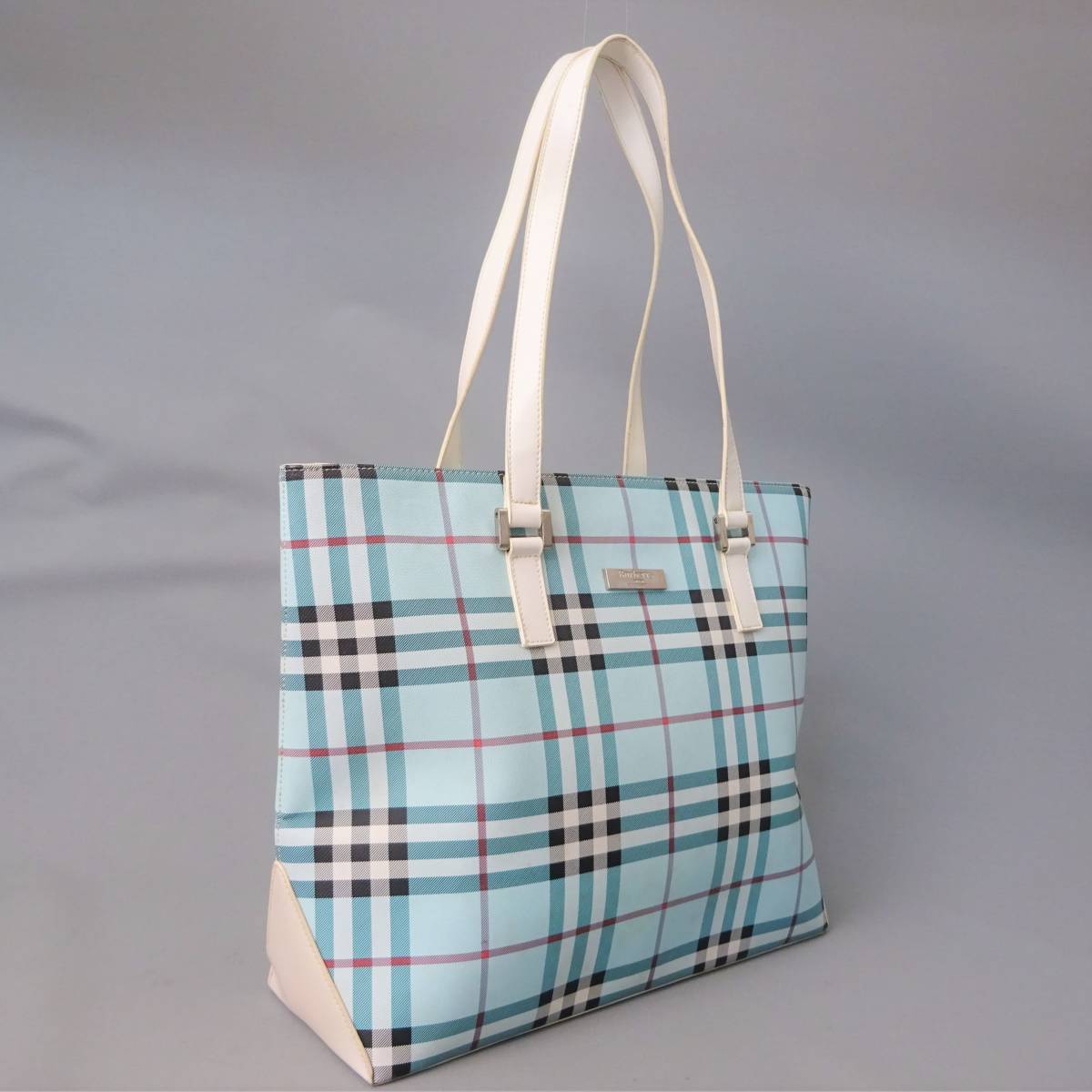 BURBERRY バーバリー ノバチェック ハンドバッグ ブルーレーベル LABEL