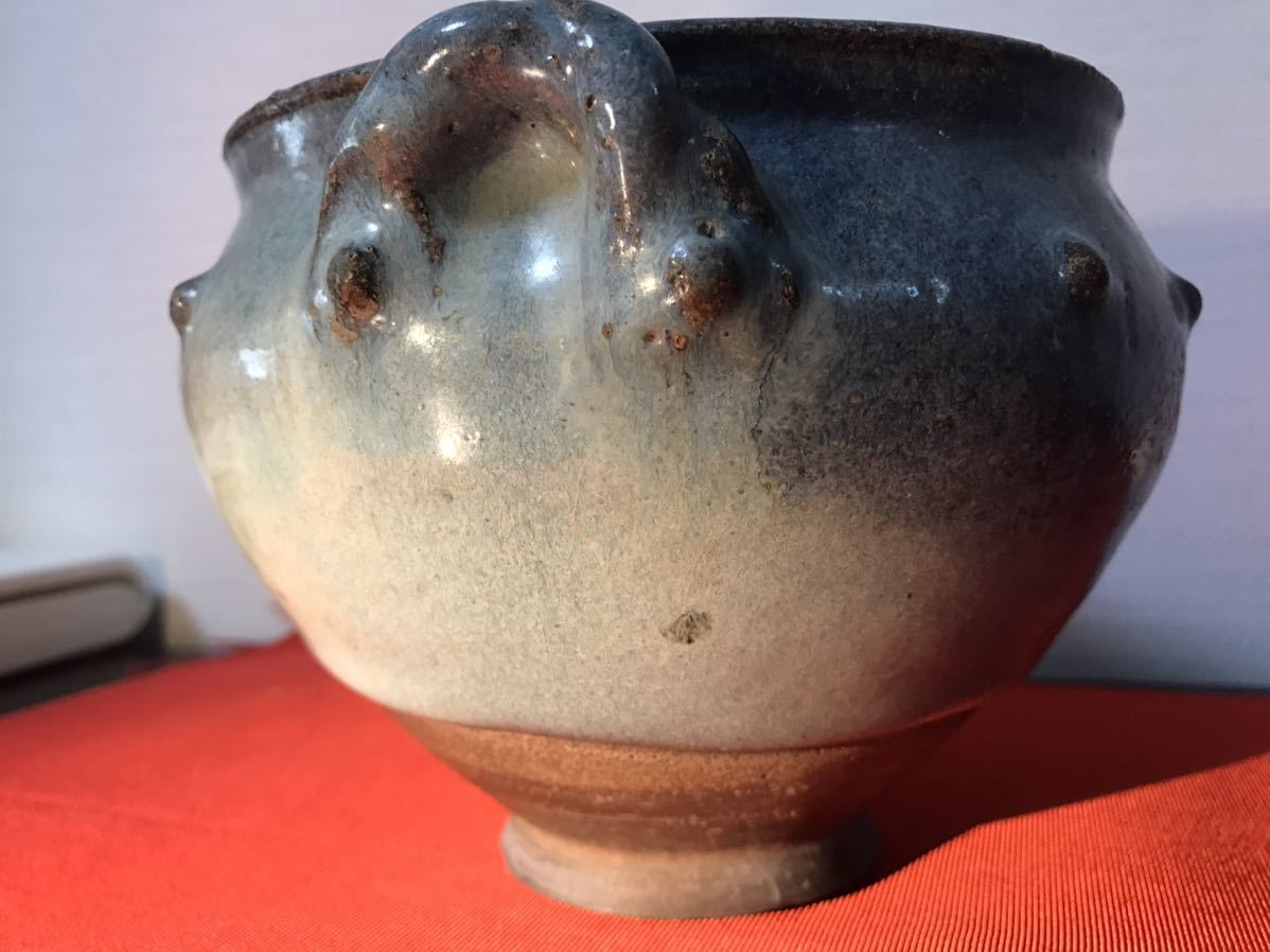 収蔵品詳細 | 作品を知る 文化遺産オンライン 中国古玩 灰釉双耳壺