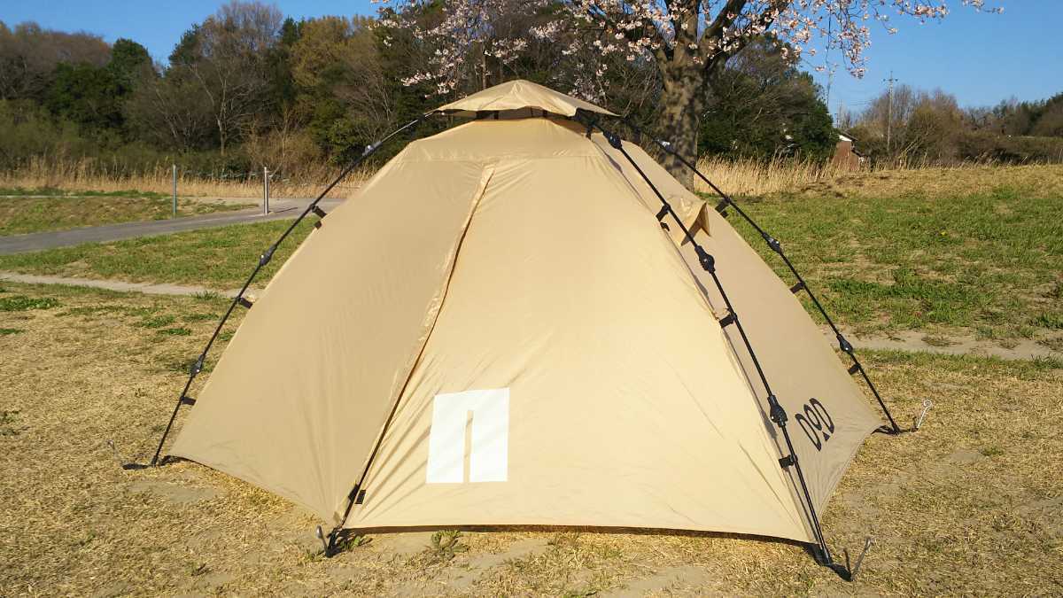  DOD ドッペルギャンガー ライダーズ ワンタッチテント T2-275-BG 設営確認済み(ツーリング用)｜売買されたオークション情報、yahooの商品情報をアーカイブ公開 - オークファン ツーリング用