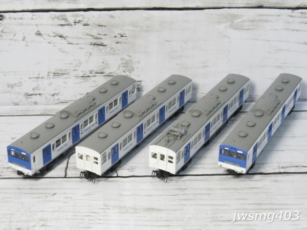 中古 ROUNDHOUSE 103系 仙石線色タイプ 4両セット[10-911] #018290 新103