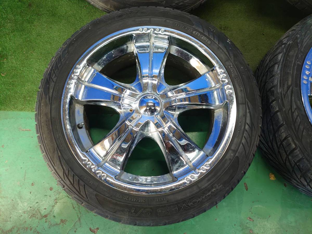 20インチメッキホイール 20×8.5J +35 5H PCD114.3/120マルチ PROXES