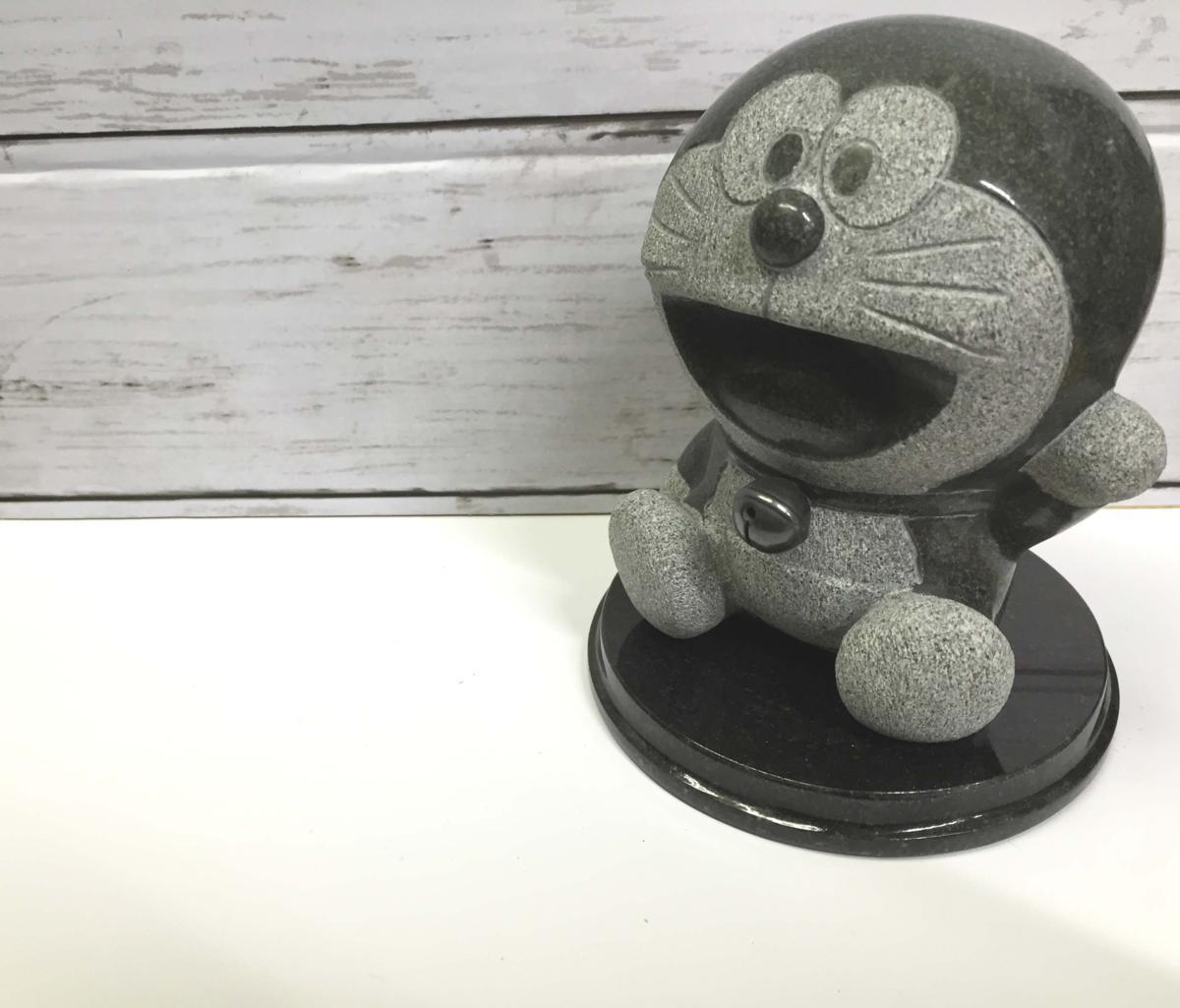 □ 展示品 未使用 TAKAO 御影石 スタチュー ドラエモン ドラえもん 約
