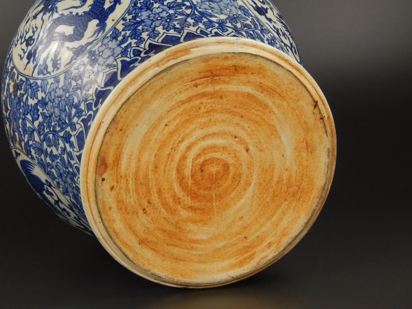 中国古玩 唐物 元~明代 明染付 特大 壷 高さ43cm 古作 時代物 極上品