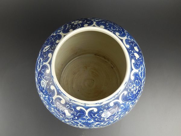 中国古玩 唐物 元~明代 明染付 特大 壷 高さ43cm 古作 時代物 極上品