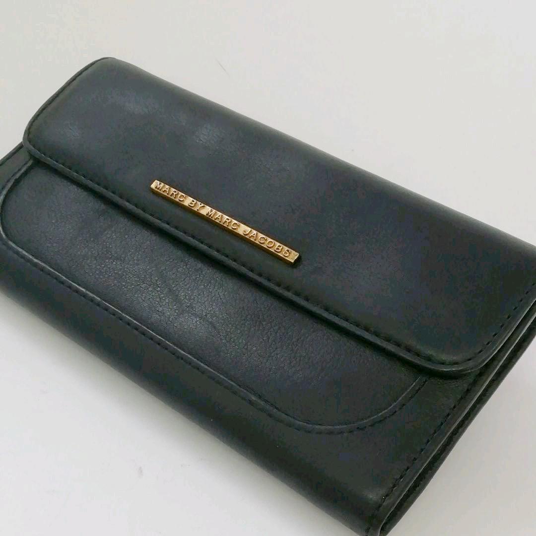 マークジェイコブス　長財布 マークジェイコブス MARC BY MARC JACOBS レザーシンプル長財布 ブラック