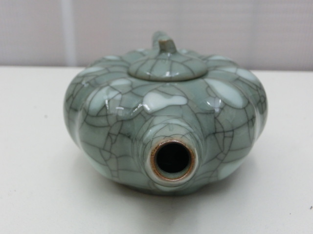 壺 まざっ 大前芳春 茶道具 無想窯 青磁花瓶 