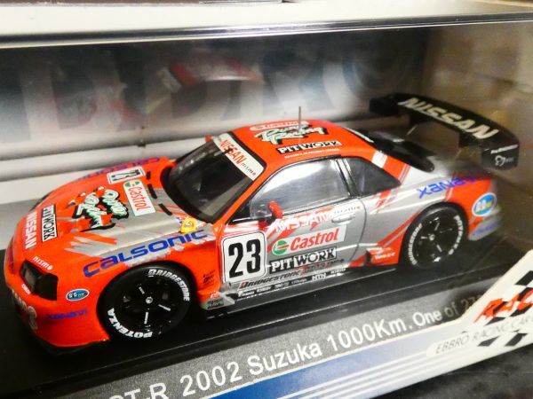 【お得，100%新品】 エブロ 1/43 日産 スカイライン ニスモ GT-R V6 鈴鹿1000km 2002#23 / Nissan NISMO Skyline ミニカー(レーシングカー)｜売買されたオークション情報、yahooの商品情報をアーカイブ公開 - オークファン レーシングカー