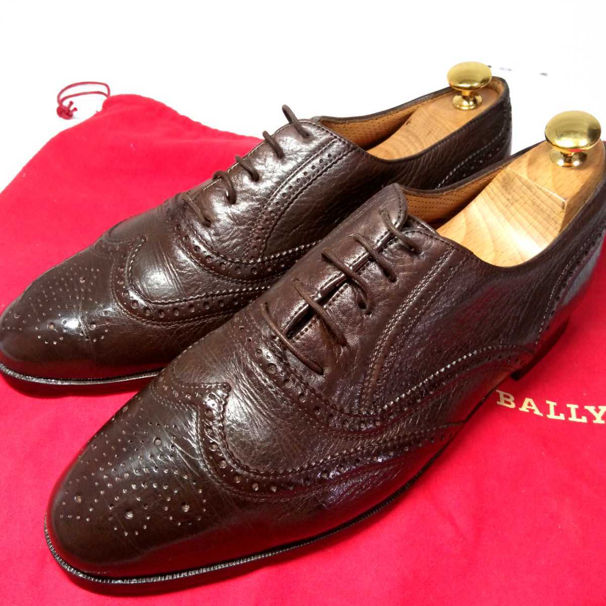 BALLYバリー リザードコンビウィングチップタッセルローファー