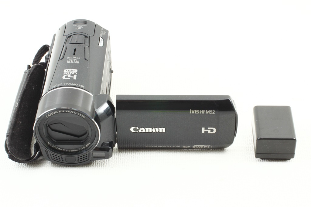 Canon iVIS HF M52 ブラック 動作確認済 HDビデオカメラ カメラ 【動作