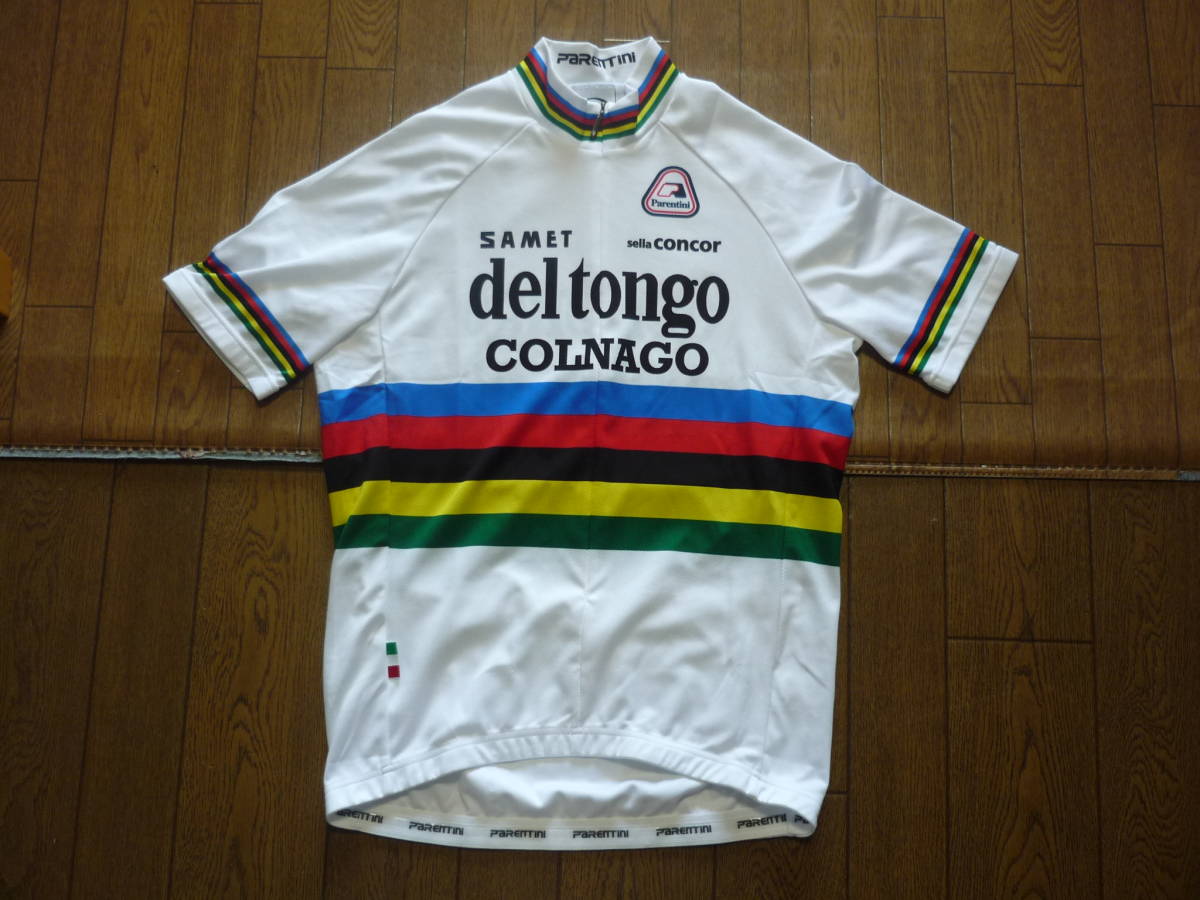 イタリア製giordanaサイクルジャージ ハーフジップ　Ｌサイズ PARENTINI サイクルジャージ パレンティーニ 半袖 ハーフジップ