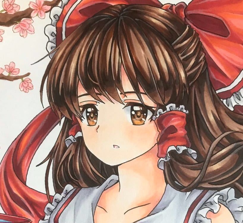 同人手描きイラスト 東方Project 博麗霊夢_1