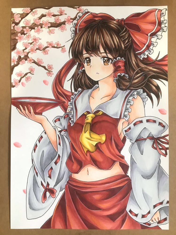 同人手描きイラスト 東方Project 博麗霊夢_3