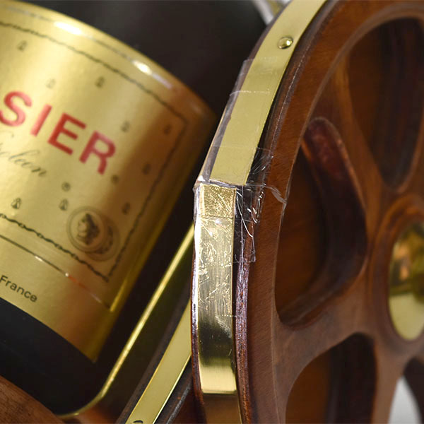 2025，定番 1円～★古酒★クルボアジェ VSOP 緑瓶 ＊箱 砲台付 ※破損有り 700ml 40% コニャック COURVOISIER e06