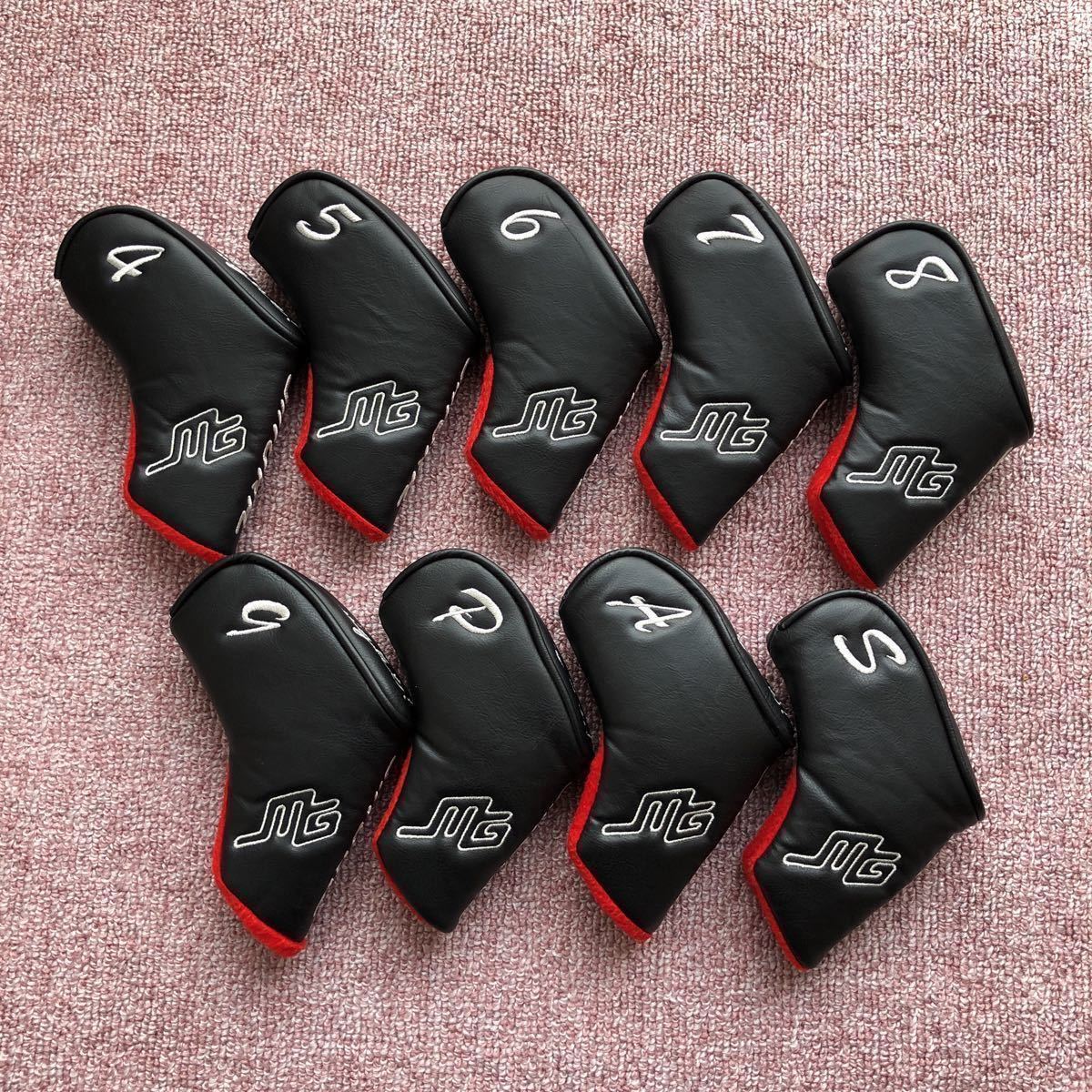 MIURA アイアンカバー とアイアンヘッドカバー8個セット 三浦技研 MIURA アイアン用個別ヘッドカバー 4.5.6.7.8.9.P.A.S 9個
