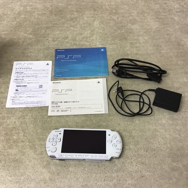 1円～ 欠品 動作確認済/初期化済 PSP 3000 本体 パール・ホワイト 本体 Yahoo!オークション PSP すぐ遊べるセット 60日保証キャンペーン中PSP-3000 動作確認