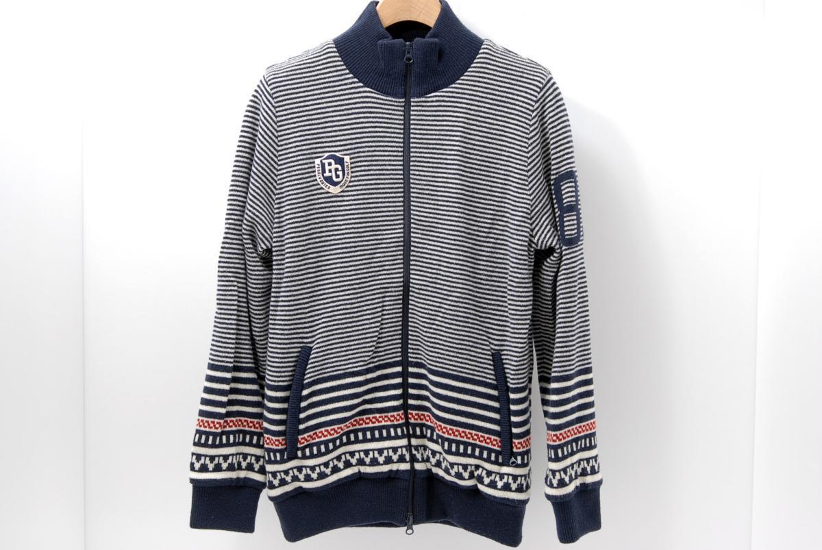 HOT，正規品 aday パーリーゲイツ 長袖ダブルジップニットアウター/セーター 裏地メッシュ 紺&times;白&times;赤 ボーダー 5 34101(パーリーゲイツ)｜売買されたオークション情報、yahooの商品情報をアーカイブ ジャンパー、ジャケット