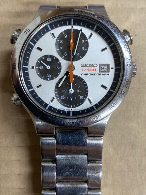 SEIKO セイコー スピードマスター 7T52-6A20 1/100秒計測クロノグラフ 