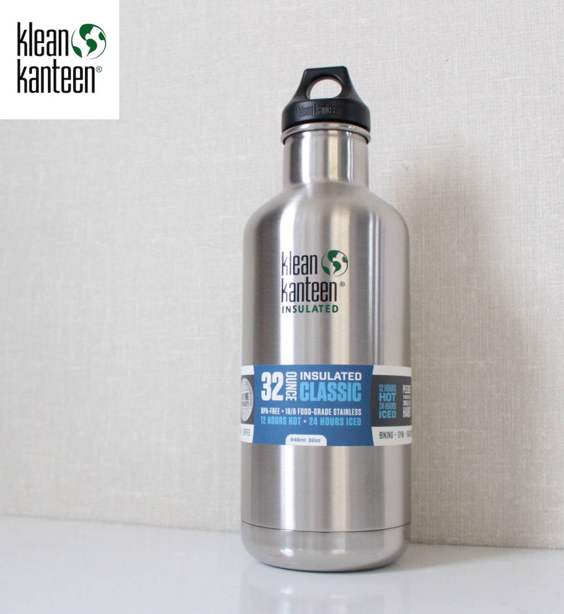 【限定セール，セール】 Klean Kanteen クリーンカンティーン インスレートクラシックボトル 32oz 946ml 定価4 800＋税 保温保冷 ステンレス(0.5リットル～)｜売買されたオークション情報、yahooの商品情報をアーカイブ公開 - 0.5リットル～