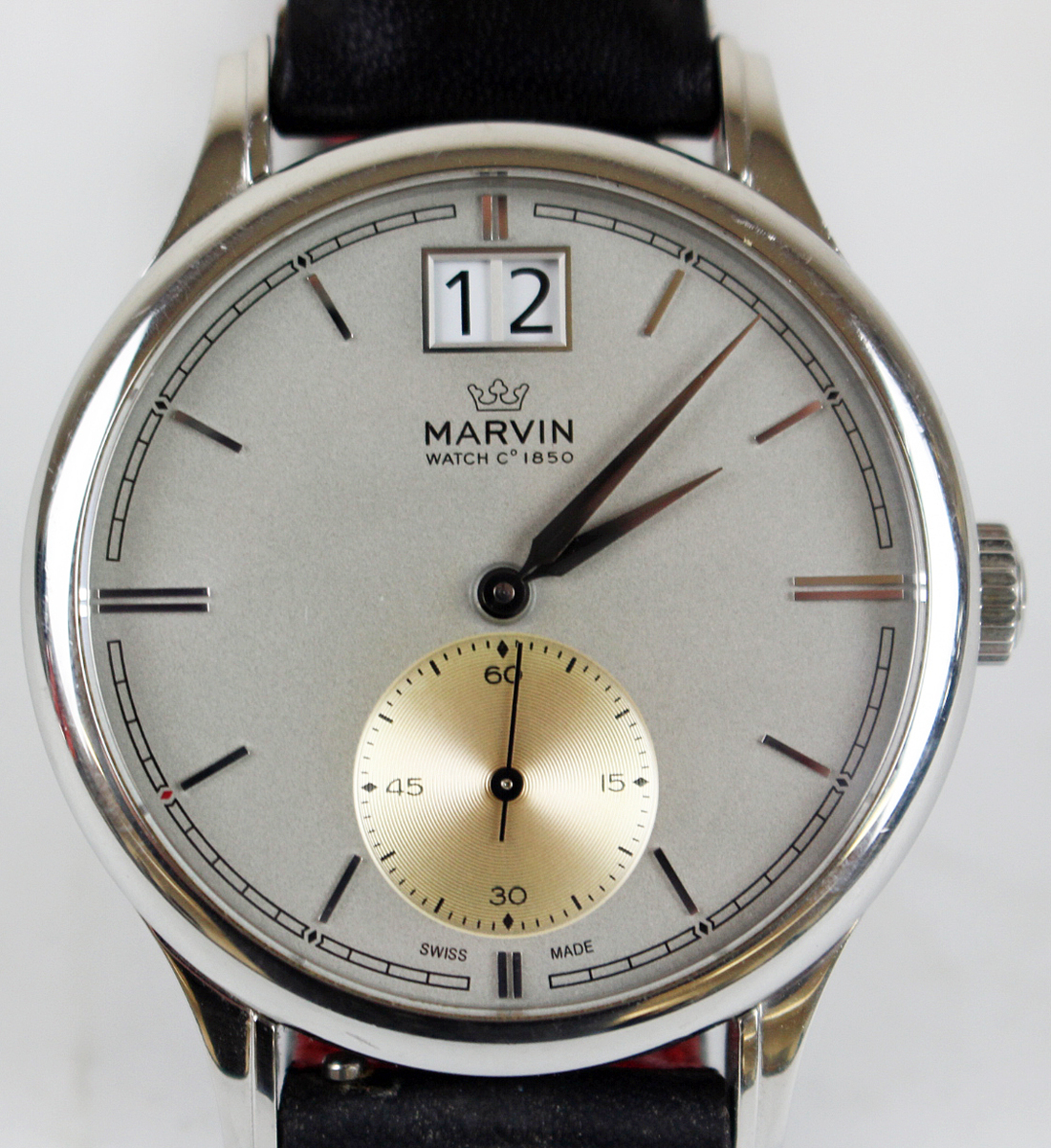  品 腕時計 MARVIN C 1850/マーヴィン M020-13 グレー 文字盤 スイス製/SWISS クォーツ式 箱つき 取扱説明書欠品(その他)｜売買されたオークション情報、yahooの商品情報をアーカイブ公開 - オークファ その他