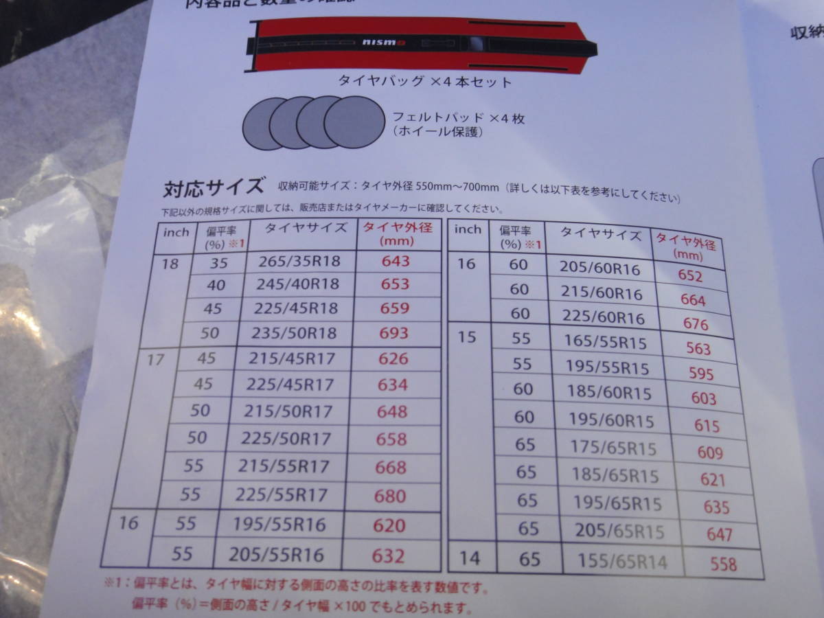 便利！多機能！高性能！日産 NISMO ニスモ タイヤバッグ タイヤケース 