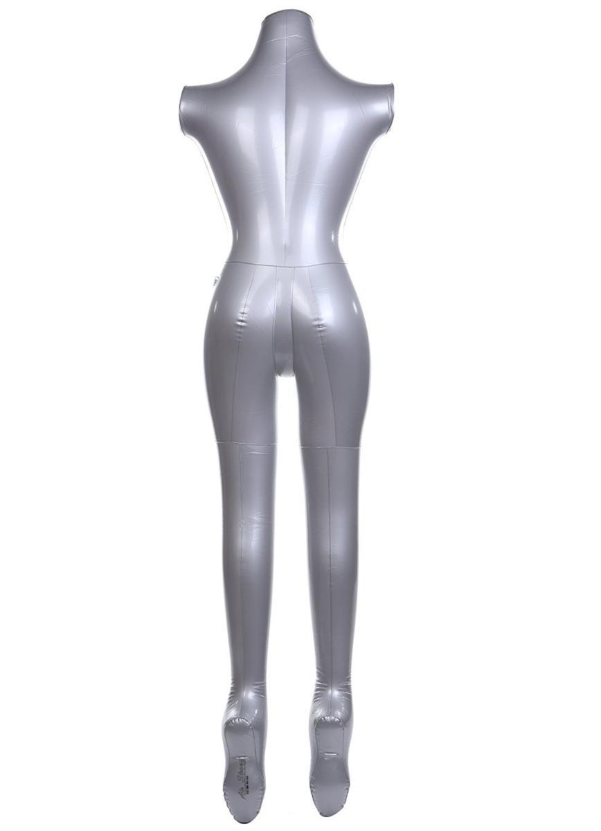 エアー マネキン ビニール ボディー トルソー レッグ 全身 上半身 下半身 足 男性 女性 子供 頭 パンツ ディスプレイ (女性全身腕なし)_6