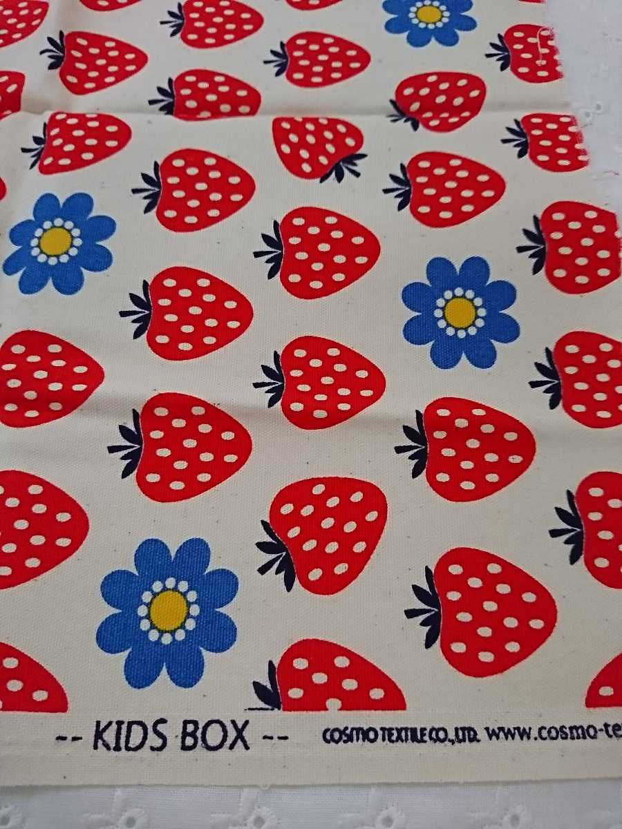 COSMO コスモテキスタイル KIDS BOX オックス生地 イチゴ&フラワー柄_6