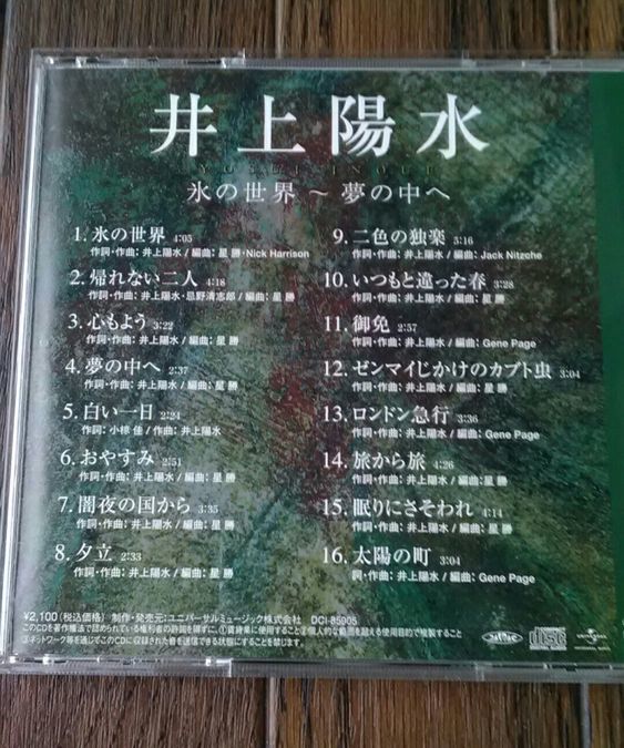 井上陽水　傘がない～東へ西へ　//　氷の世界～夢の中へ　２枚セット　中古CD 送料込み価格_3