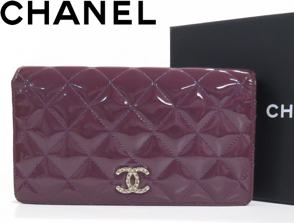 マトラッセ シャネル CHANEL 長財布 長財布の通販 エナメル パテント 