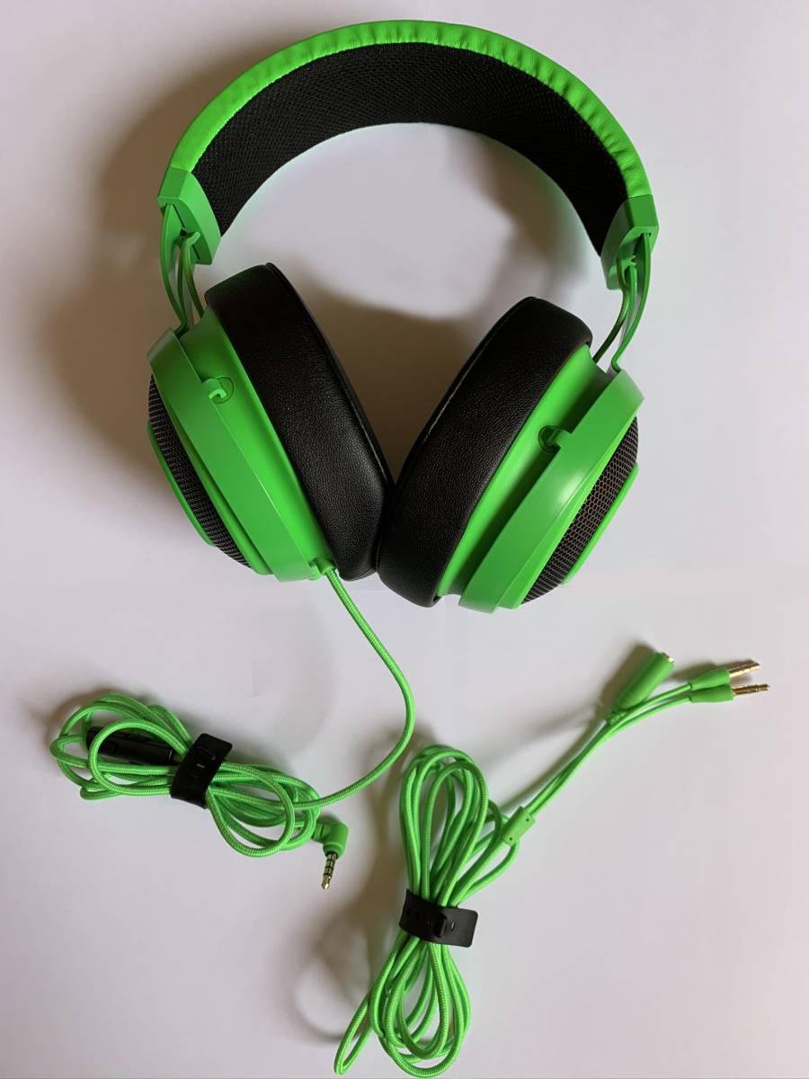 Razer Kraken Pro V2 Green Oval ステレオ ゲーミングヘッドセット Rz04 R3m1 周辺機器 売買されたオークション情報 Yahooの商品情報をアーカイブ公開 オークファン Aucfan Com