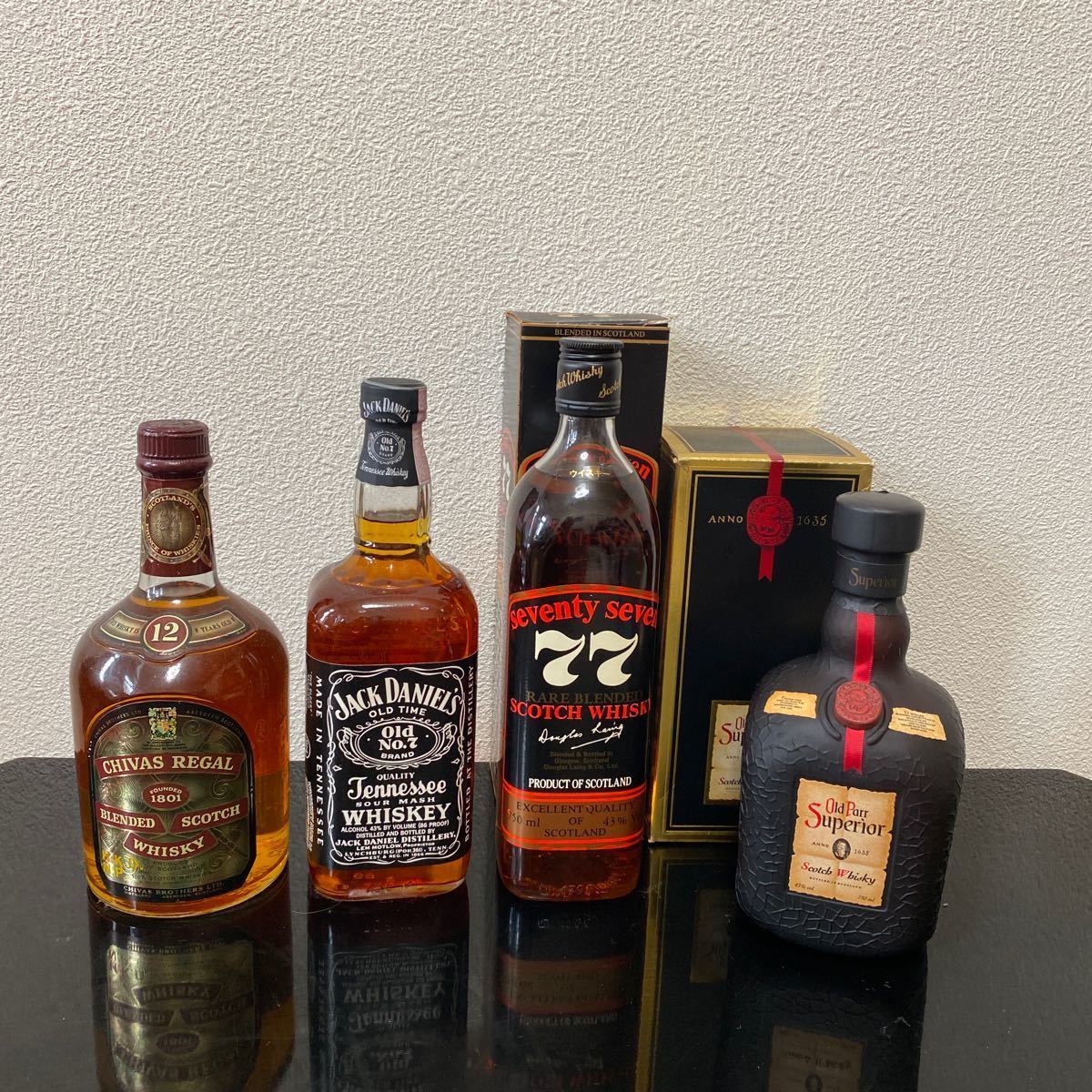 FN107 古酒 SEVENTY SEVEN 77 WHISKY + CHIVAS REGAL + JACK DANIELS +