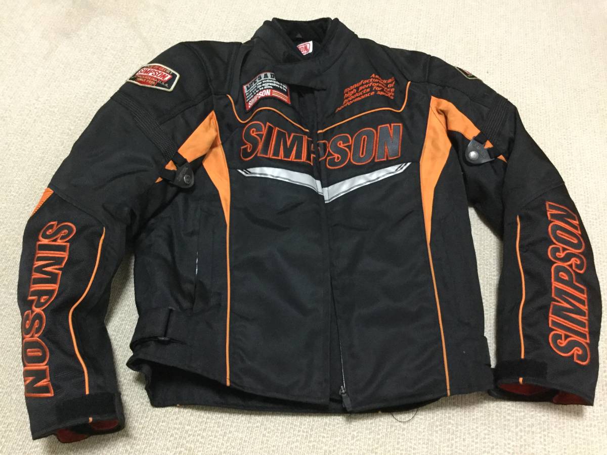 シンプソン] ナイロンジャケット シルバー SJ-5132 4L BLACK⁄RED SJ