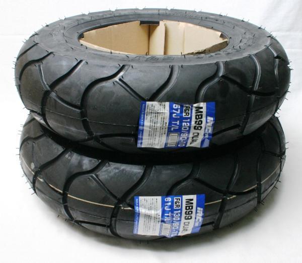 IRCタイヤ前後□MB99 DUAL 120/90-10 130/90-10□ズーマー BW'S 未使用