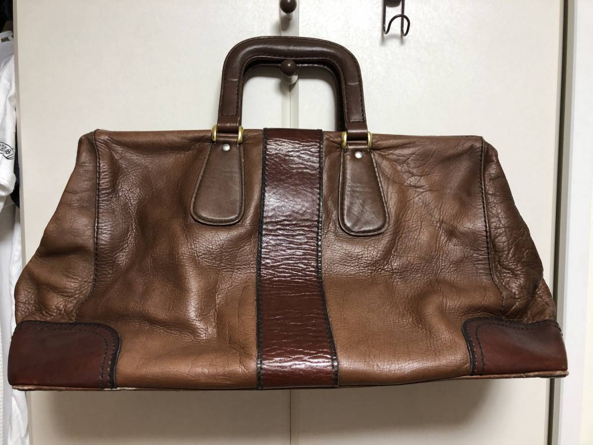 初期 絶版ビンテージ PORTER SOFTISH LINE 本革レザードクターズバッグ