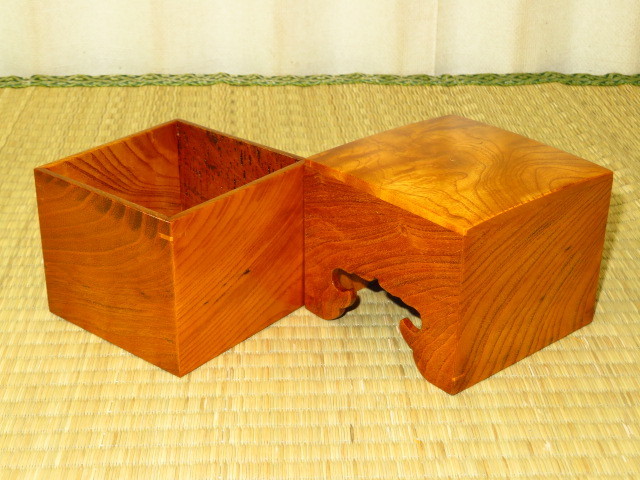 △松浦清治作黒檀拭漆仕上四隅落将棋駒箱△紙箱付/新品