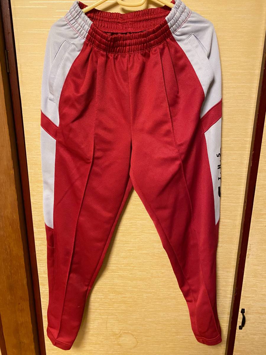 【廃盤】DERBYstar 中学校ジャージ上下セット 160 赤灰黒 新品未使用品_3