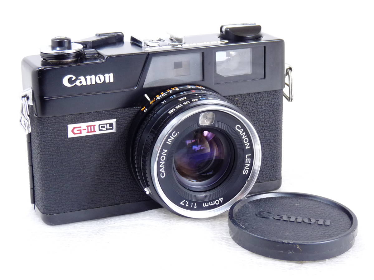 【動作確認済】Canon New Canonet QL17 G-Ⅲ　純正ケース付 整備済み完動品 Canon New Canonet QL17 G-Ⅲ black キヤノン ニュー