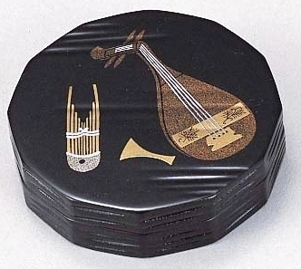  通販１０周年記念 茶道具 香合 楽器蒔絵 内朱 林秀山(抹茶)｜売買されたオークション情報、yahooの商品情報をアーカイブ公開 - オークファン 抹茶