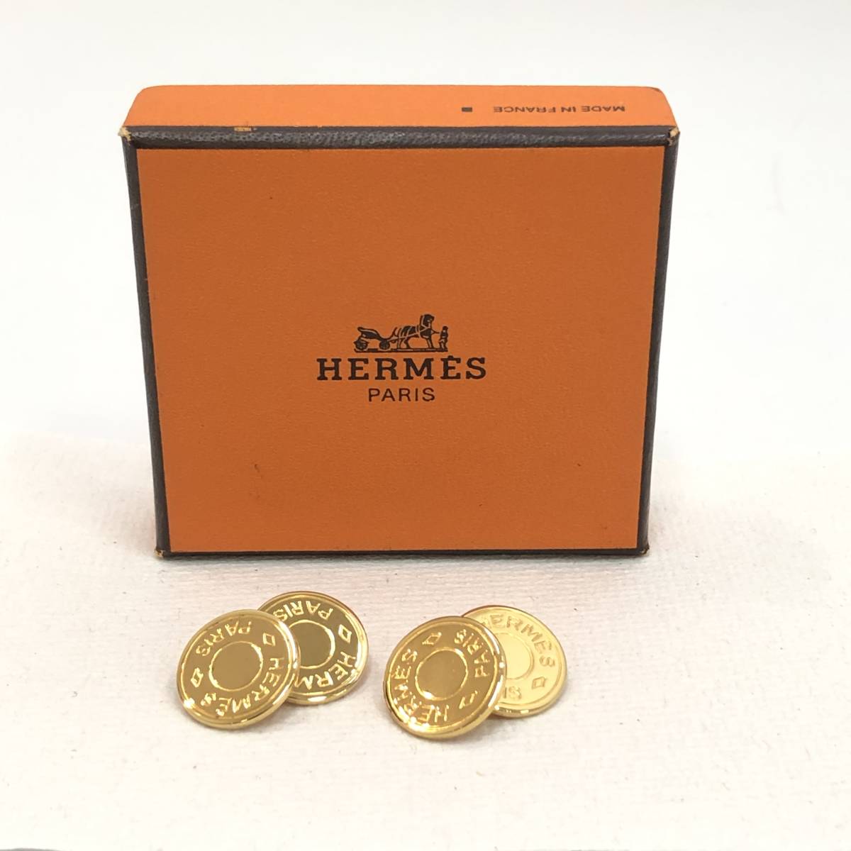 HERMES エルメス カフス セリエ ゴールド色 金属素材 状態良好
