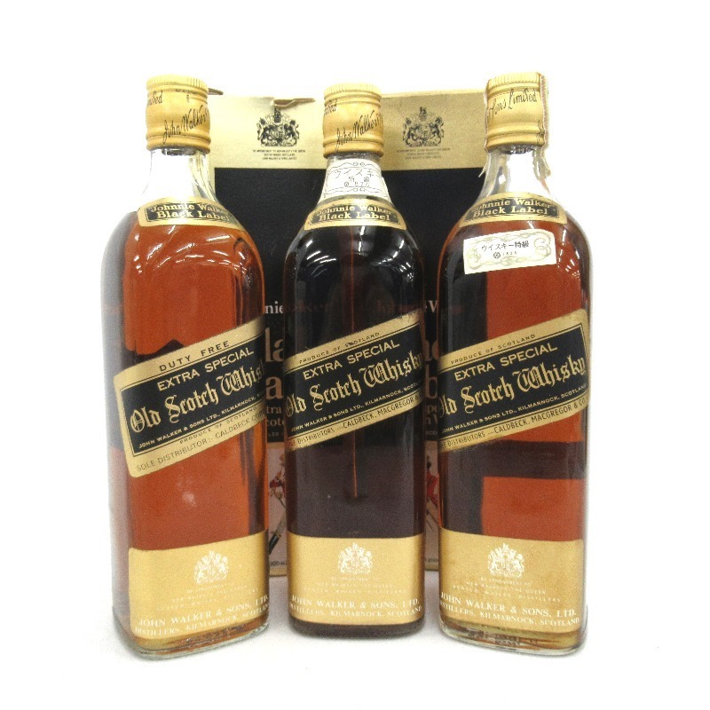 限定SALE，大得価 ジョニーウォーカー ブラックラベル 金キャップ 特級含む 3本セット 760ml