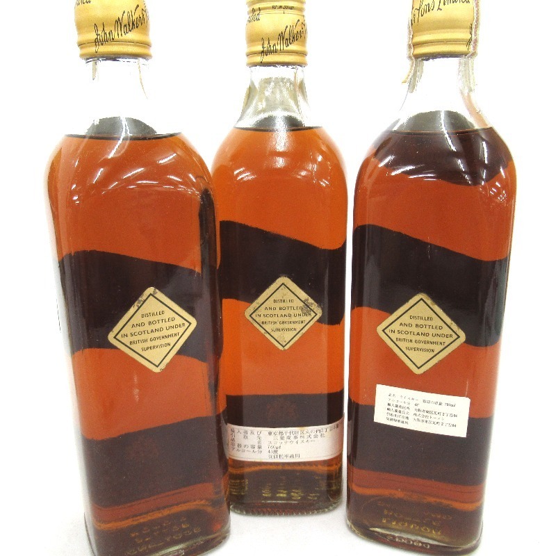 限定SALE，大得価 ジョニーウォーカー ブラックラベル 金キャップ 特級含む 3本セット 760ml