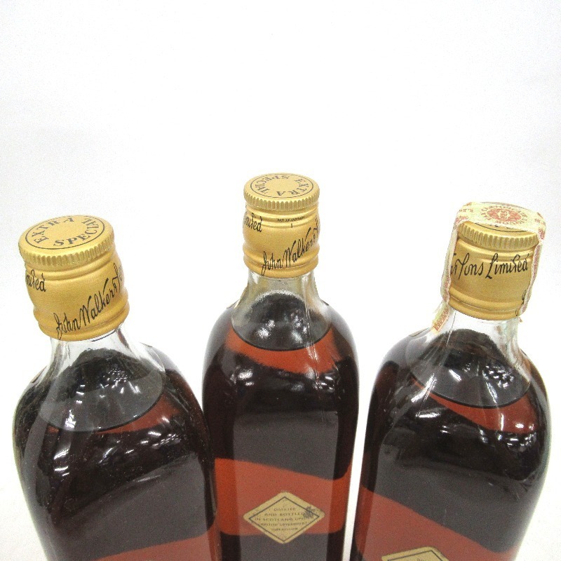 酒 特級幻の金キャップ3本セット！ジョニーウォーカー ブラックラベル