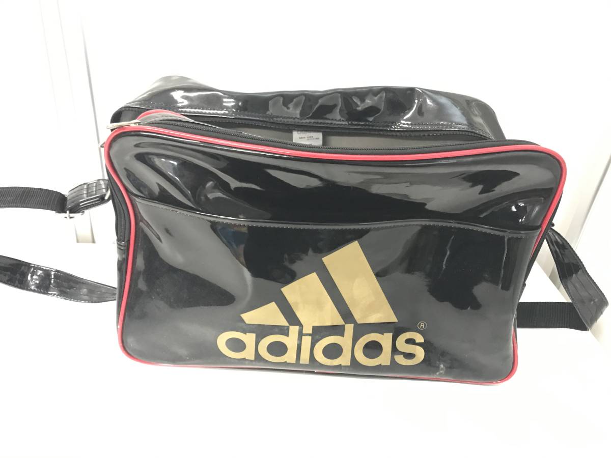 A-48【中古品】アディダス/adidas エナメルバッグ スポーツバッグ 金