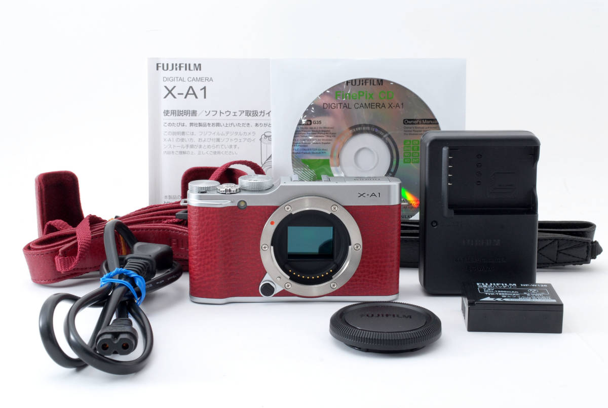 FUJIFILM X-A1 ボディ 赤 #616943 X-A1 ボディ FUJIFILM FUJI ミラー