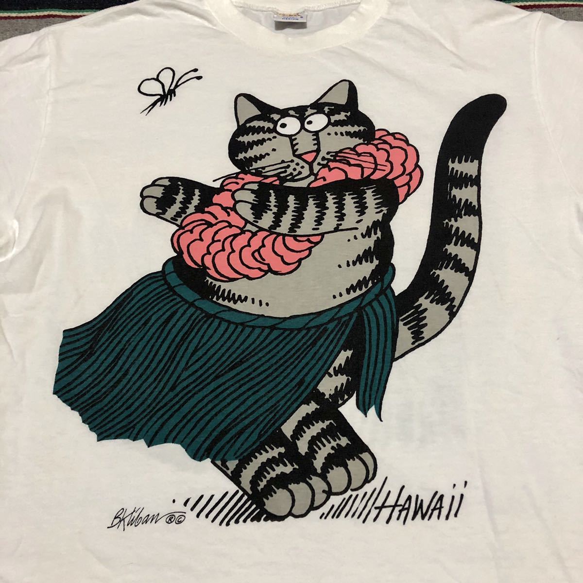 Made in USA Crazy Shirts クリバンキャット 両面プリント Tシャツ 