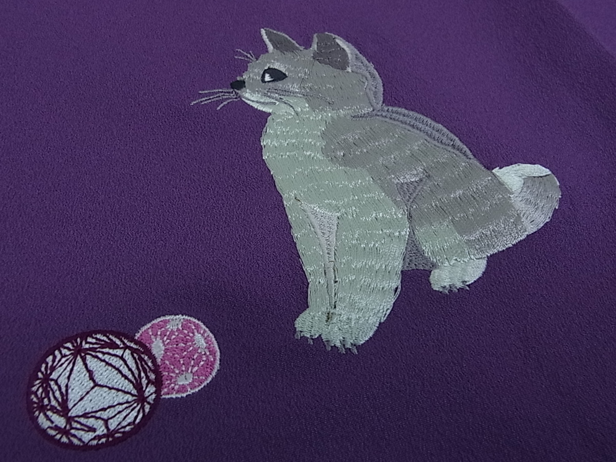 品質保証，限定セール 着物屋こころ 訪問着 2部式着物 刺繍 猫 洗える着物 sa908(仕立て上がり)｜売買されたオークション情報、yahooの商品情報をアーカイブ公開 - オークファン 仕立て上がり