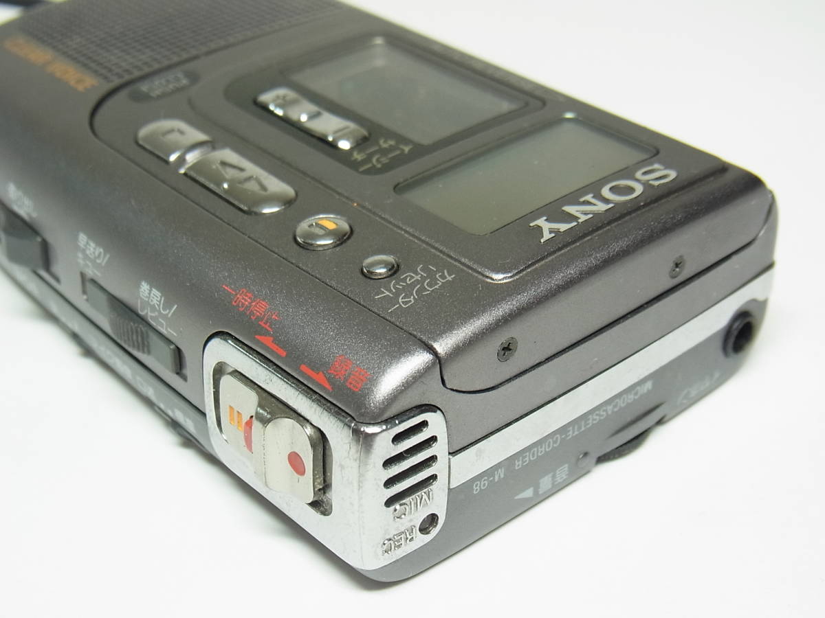 再生OK SONY M-98 マイクロカセットレコーダー オートリバース