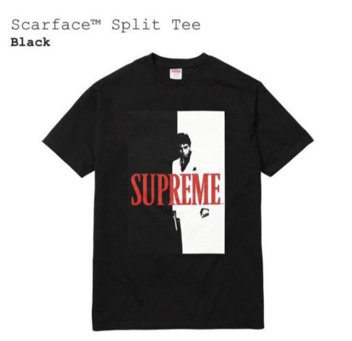 新作，HOT Supreme Scarface Split Tee L Black 国内正規品 シュプリーム スカーフェイス(Lサイズ)｜売買されたオークション情報、yahooの商品情報をアーカイブ公開 - オークファン 男性用