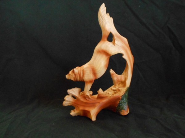 送料無料！お買い得【新品・１点のみ】オオカミ★置物★フィギュア★彫刻★狼フォギュア★ウルフ_2